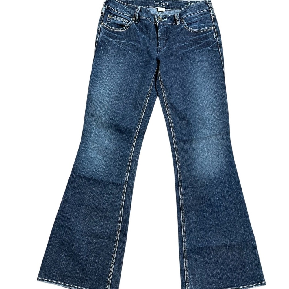 Silver Jeans Aiko Mid Rise Bootcut Dark Wash Denim Jeans Womens 29x31